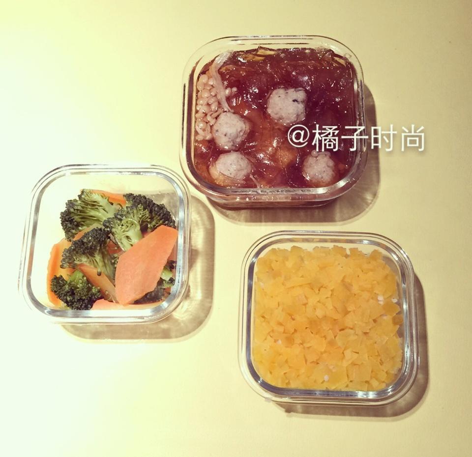 一人份，一锅多蒸，大同电锅版（酱烧肉丸，金针菇宽粉，胡萝卜西兰花）的做法