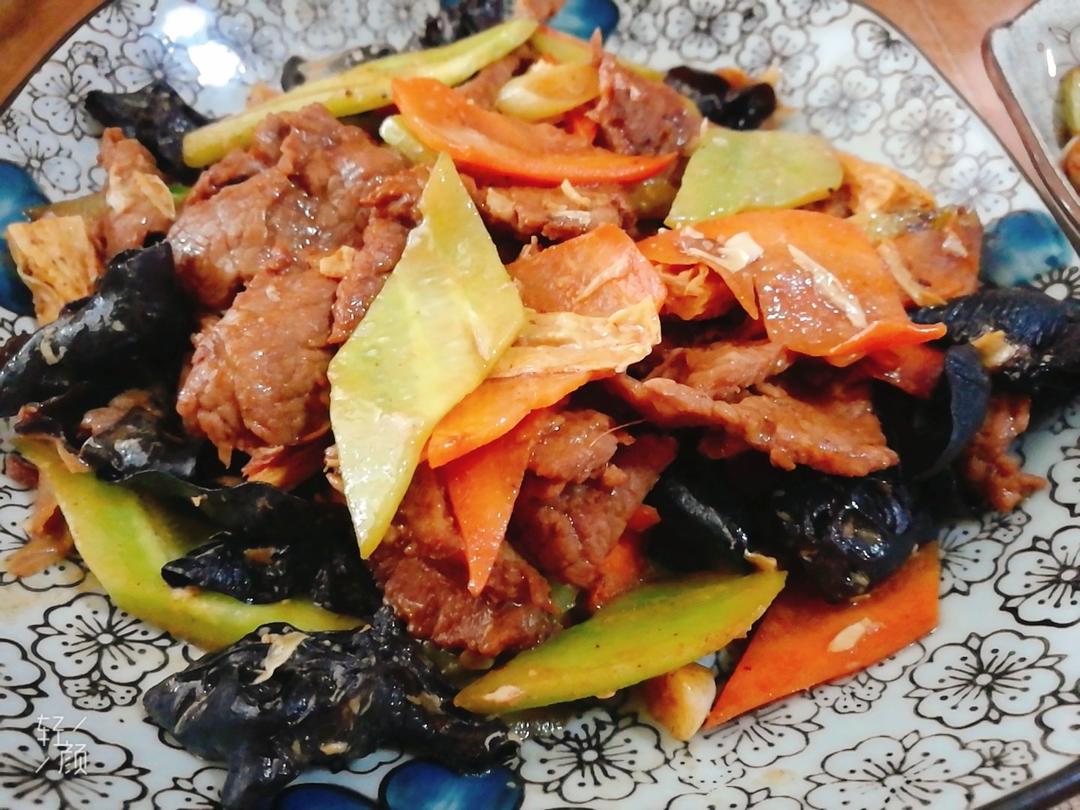 做过 美味家常木须肉 家常木须肉,我本次用的是提前腌制好的牛肉