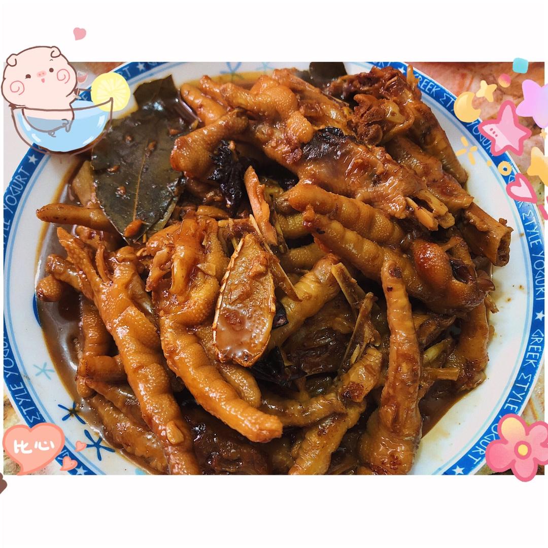 电饭锅脱骨红烧鸡爪