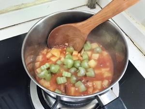 【素食主义】时蔬番茄意面汤的做法 步骤7