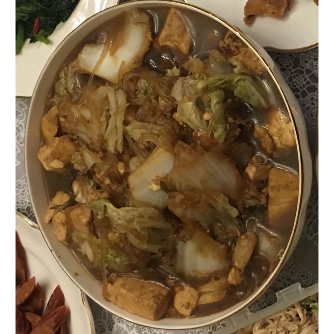 白菜豆腐炖粉条