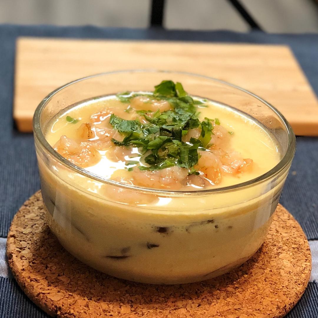虾仁豆腐蒸水蛋