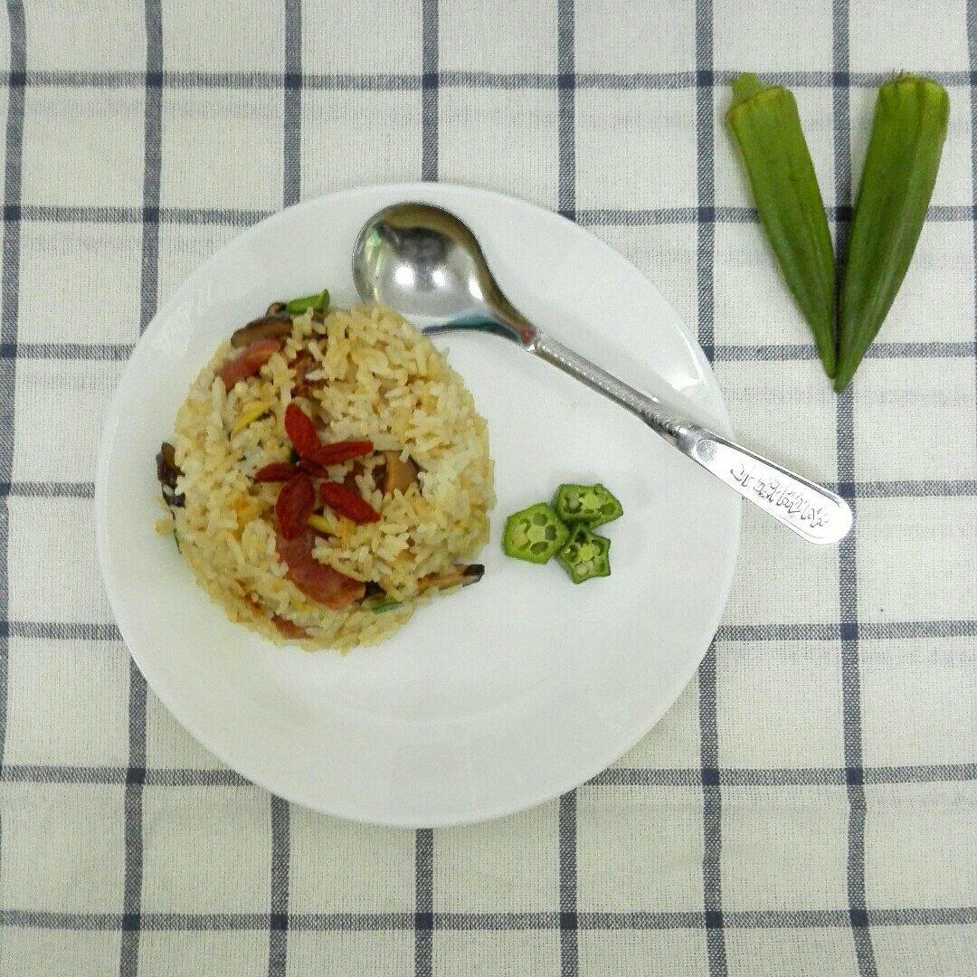 秋葵腊肠焗饭