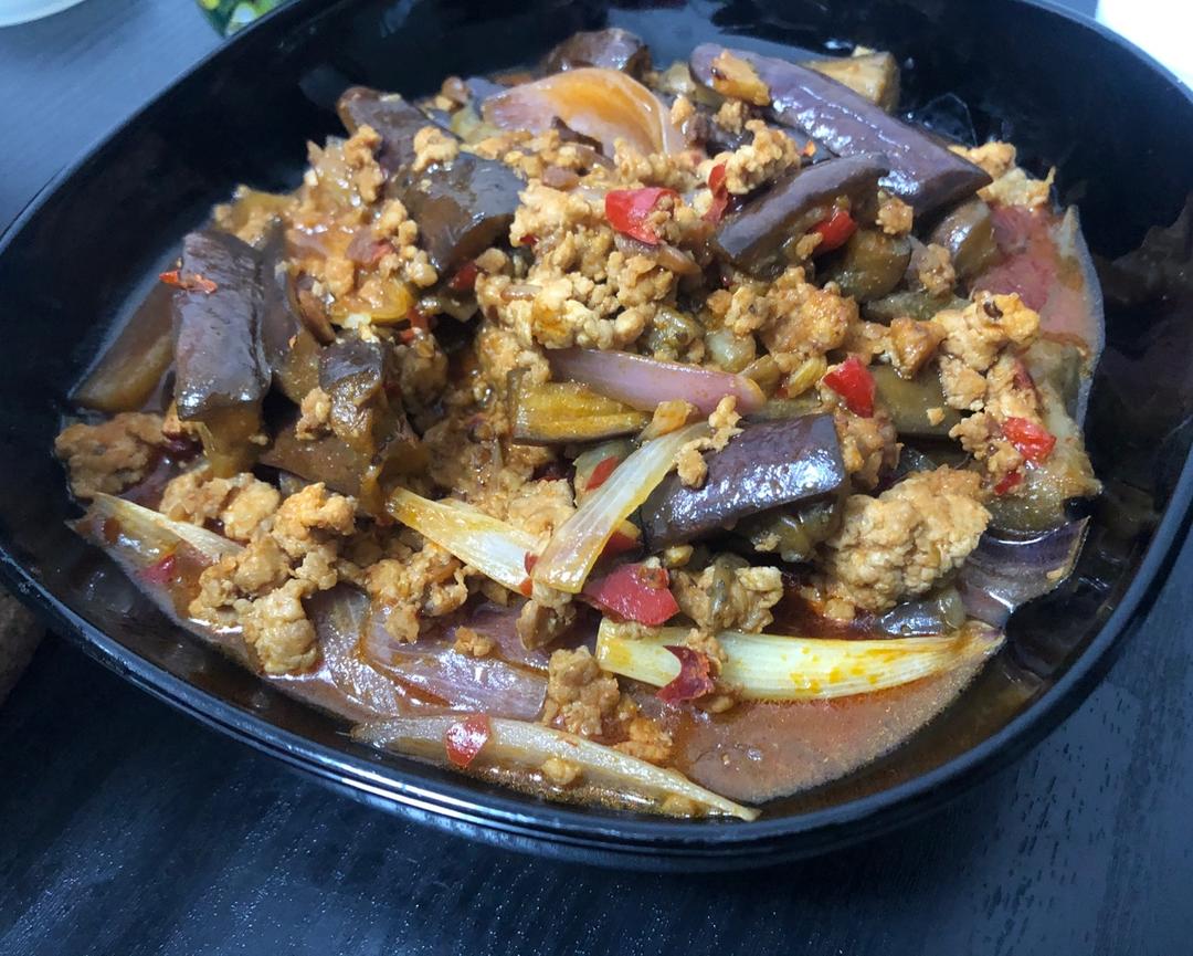 红烧肉沫茄子