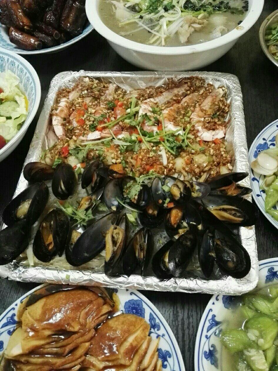 蒜蓉粉丝烤花甲虾