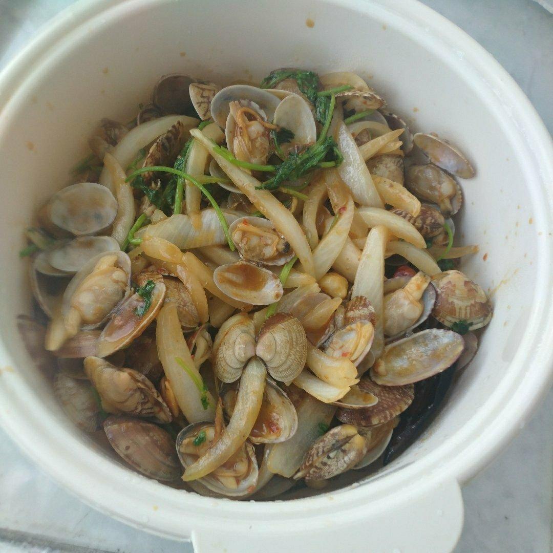 好吃又简单的辣炒花蛤