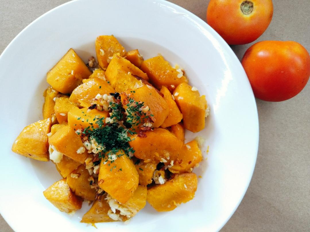 香甜软糯的蒜香南瓜🎃