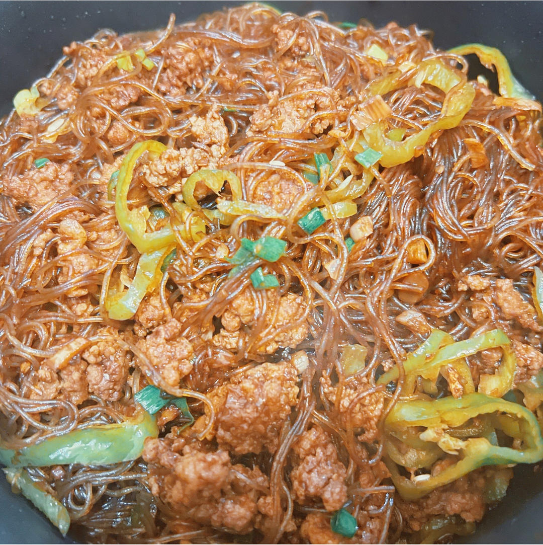 肉末粉丝煲（蚂蚁上树，干捞粉丝煲）