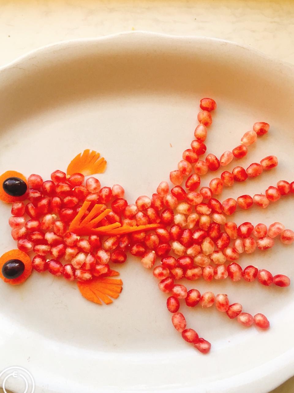 刘荣儿做的创意石榴(盘饰,摆盘,拼盘)