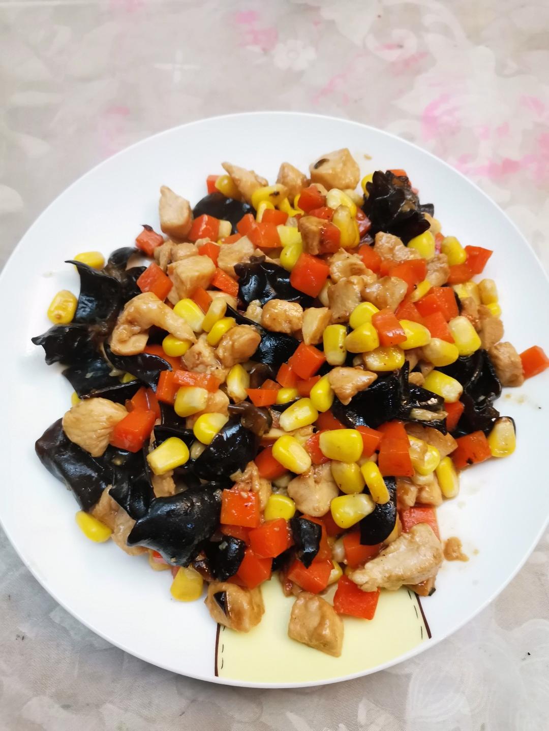 玉米鸡丁