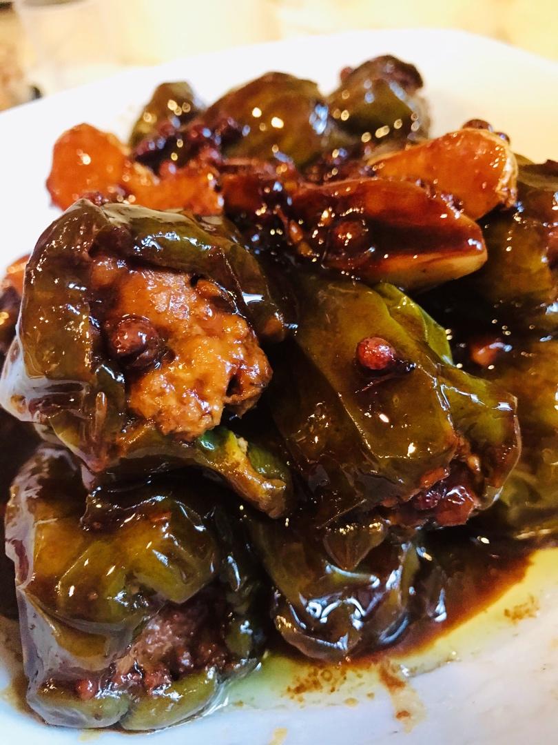 糖醋青椒塞肉【孔老师教做菜】