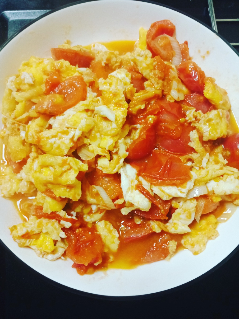 西红柿蛋炒＋米饭🍚