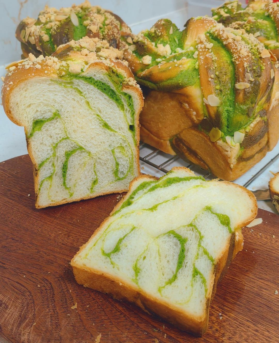 绿色心情---抹茶手撕小吐司