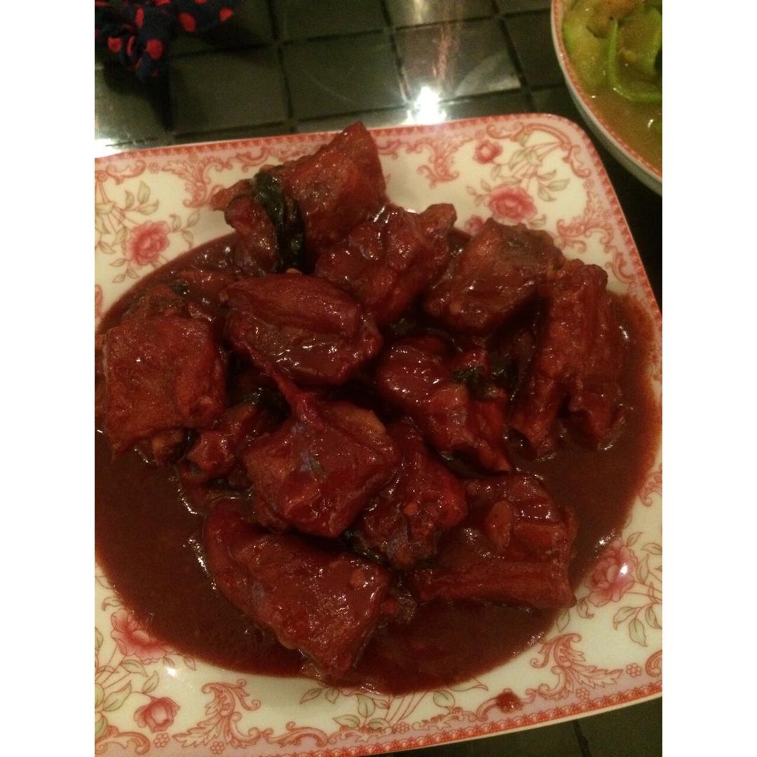 红腐乳烧排骨