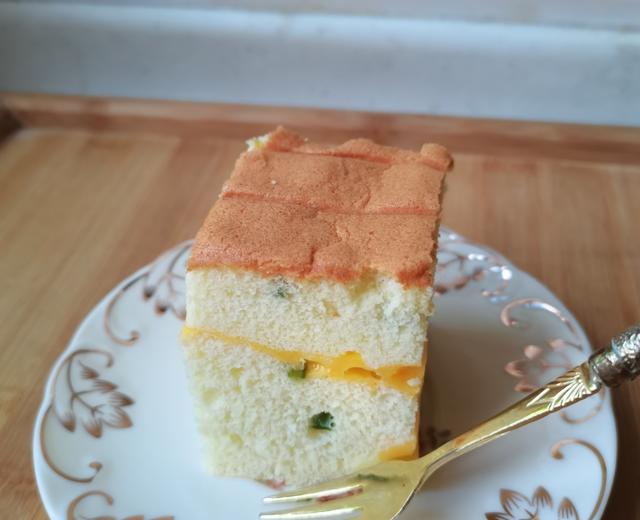 葱花芝士片咸蛋糕的做法