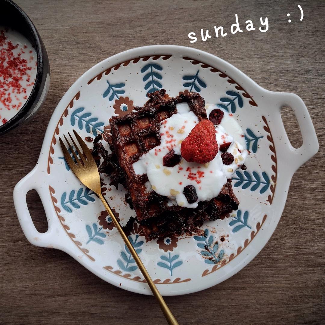 黑芝麻花生—吐司版华夫饼