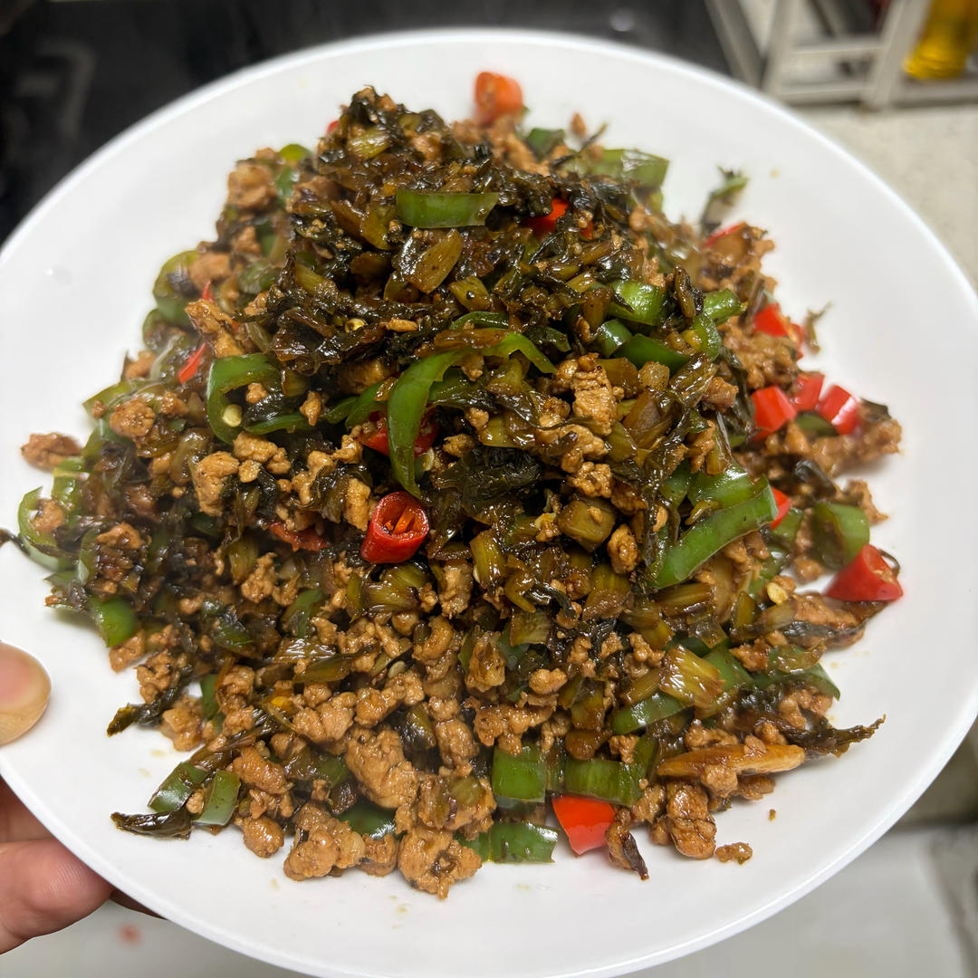 雪菜肉末下饭菜