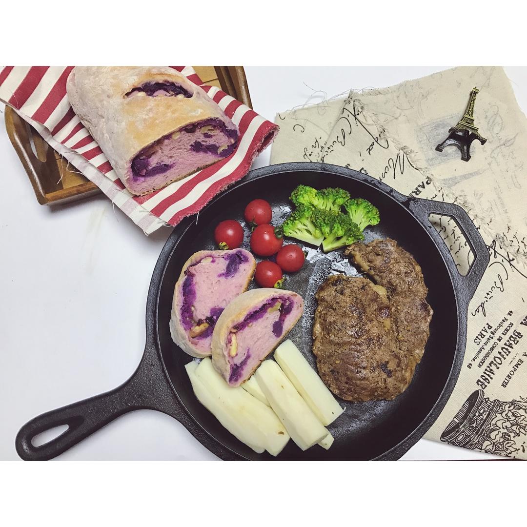 梦幻紫麻薯软欧包