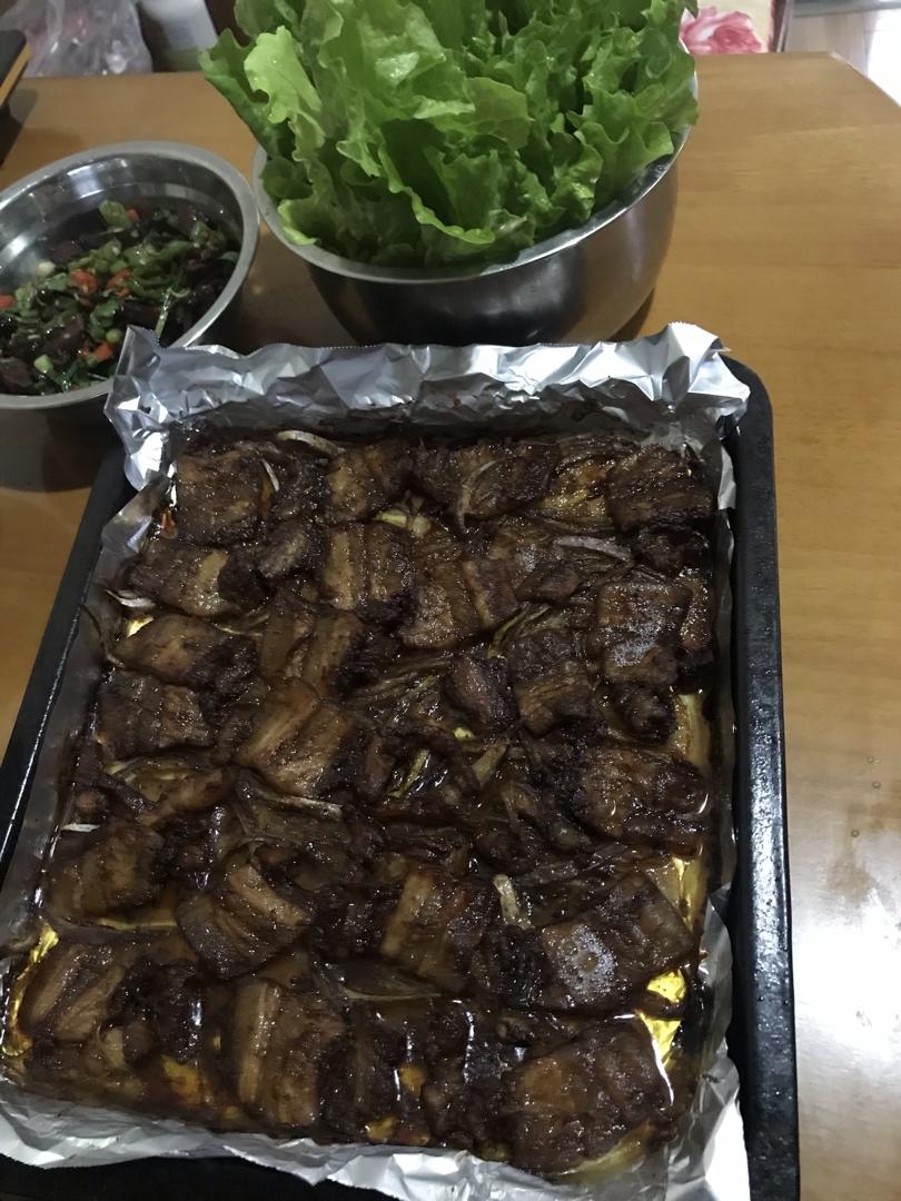 烤箱版土豆烤五花肉