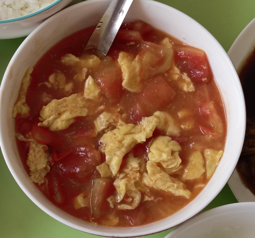 番茄炒鸡蛋（超浓的番茄味）