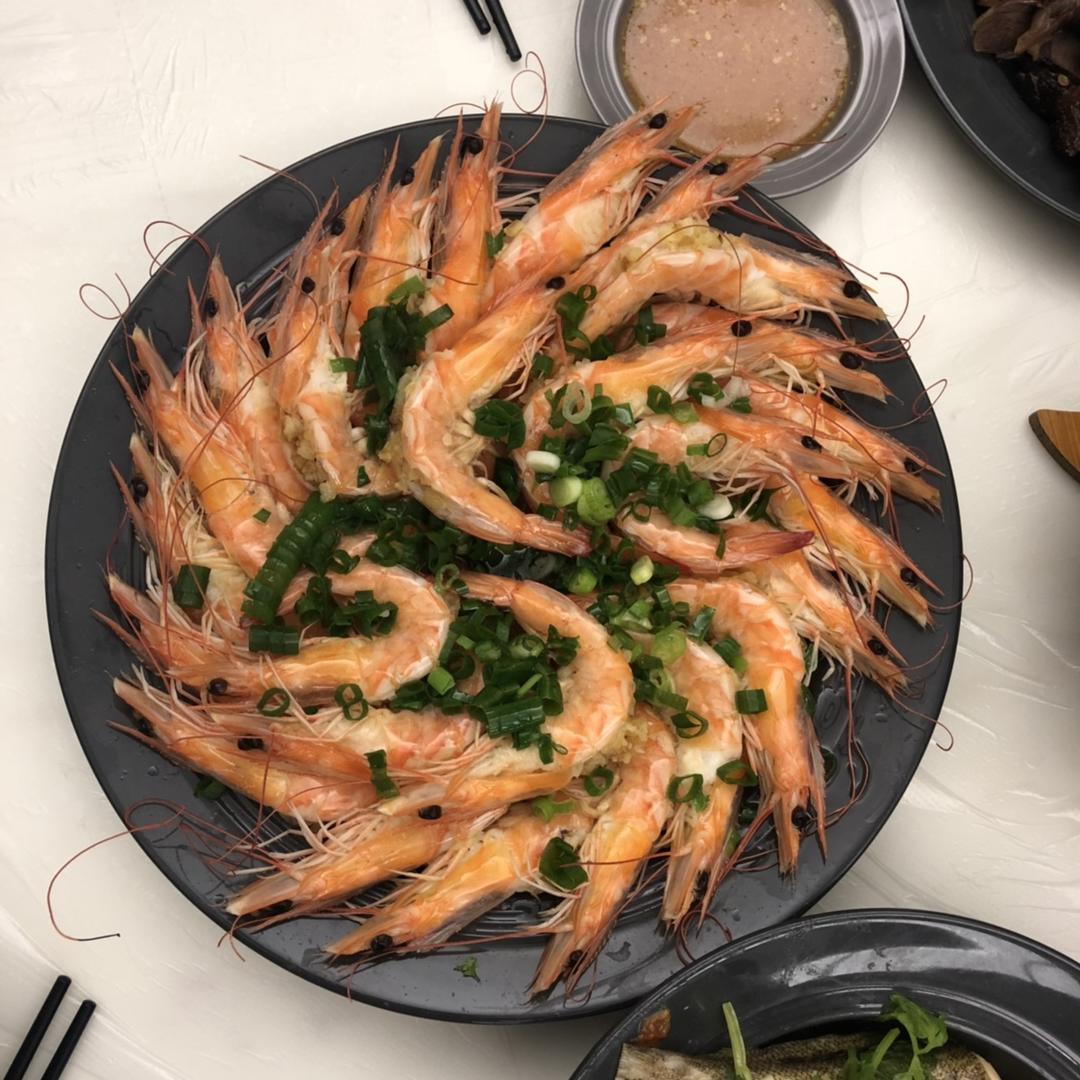 蒜蓉蒸虾