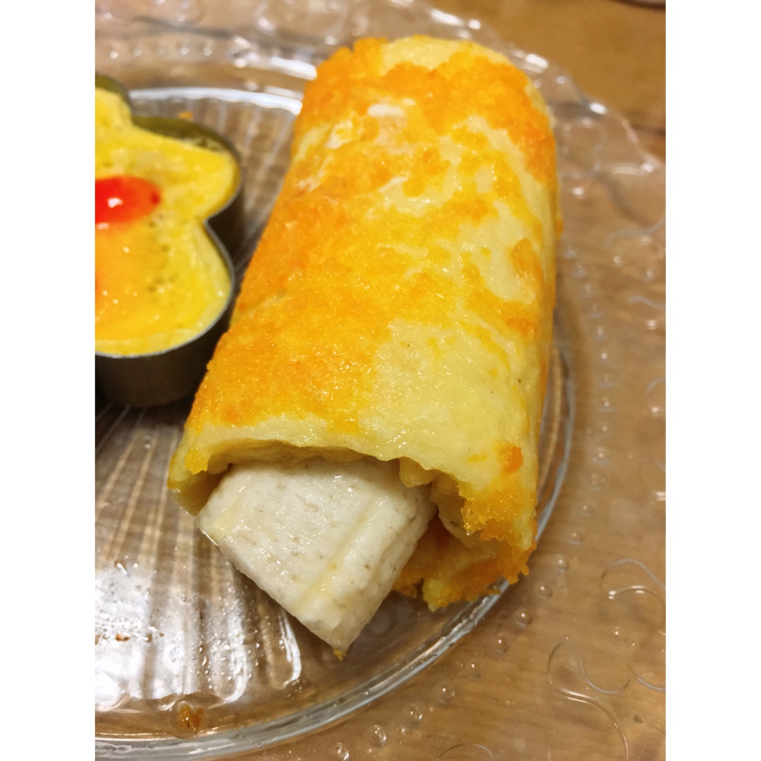 炼奶香蕉脆皮吐司卷