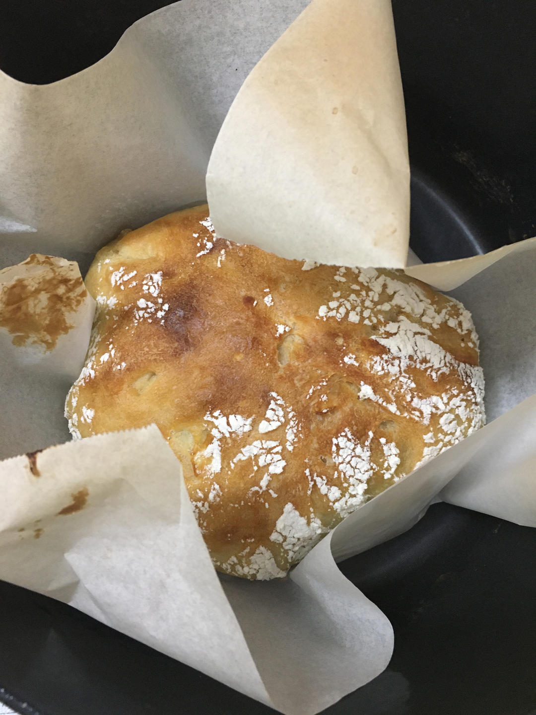 铸铁锅免揉面包