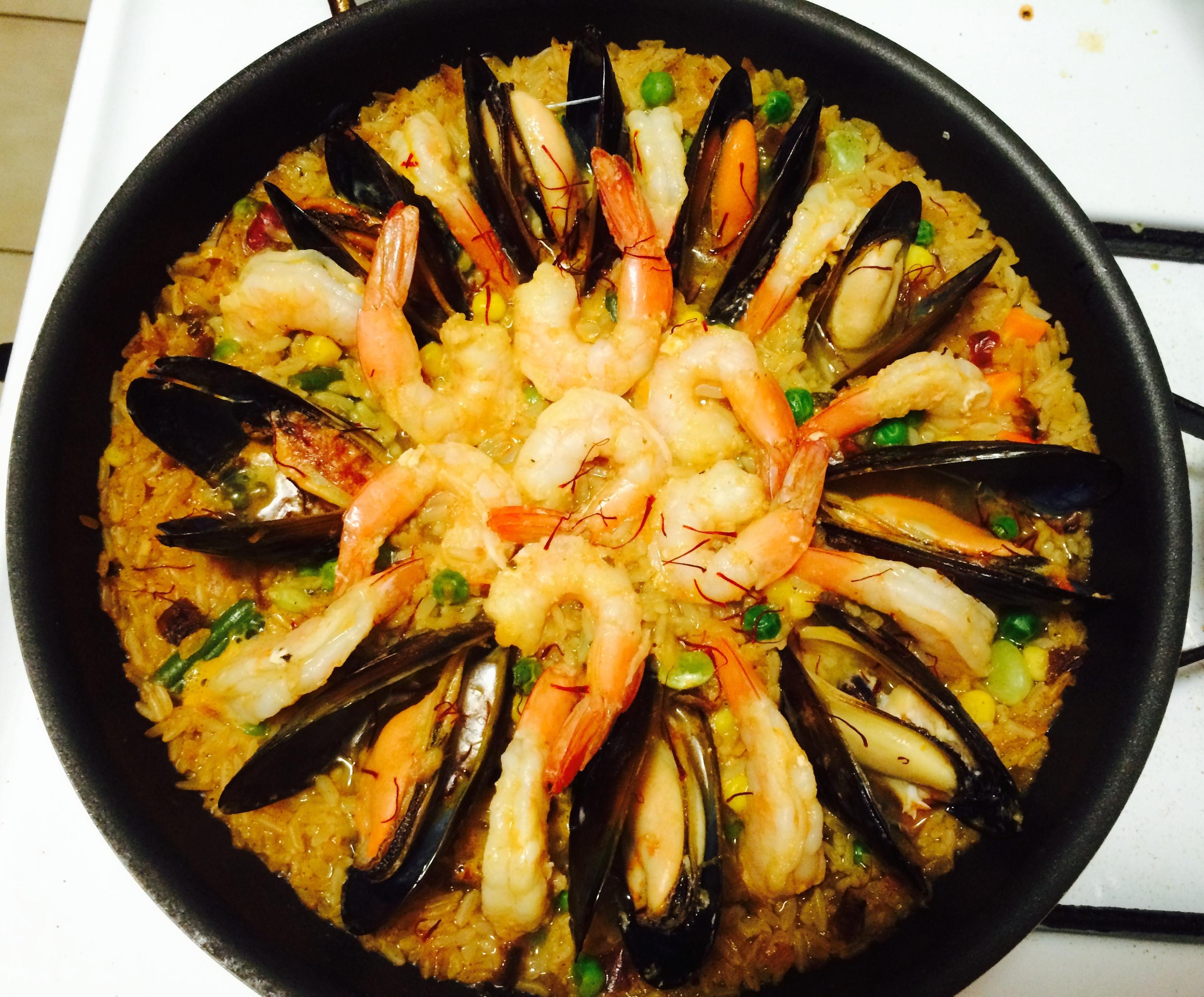 西班牙海鲜饭 － 简易版的做法