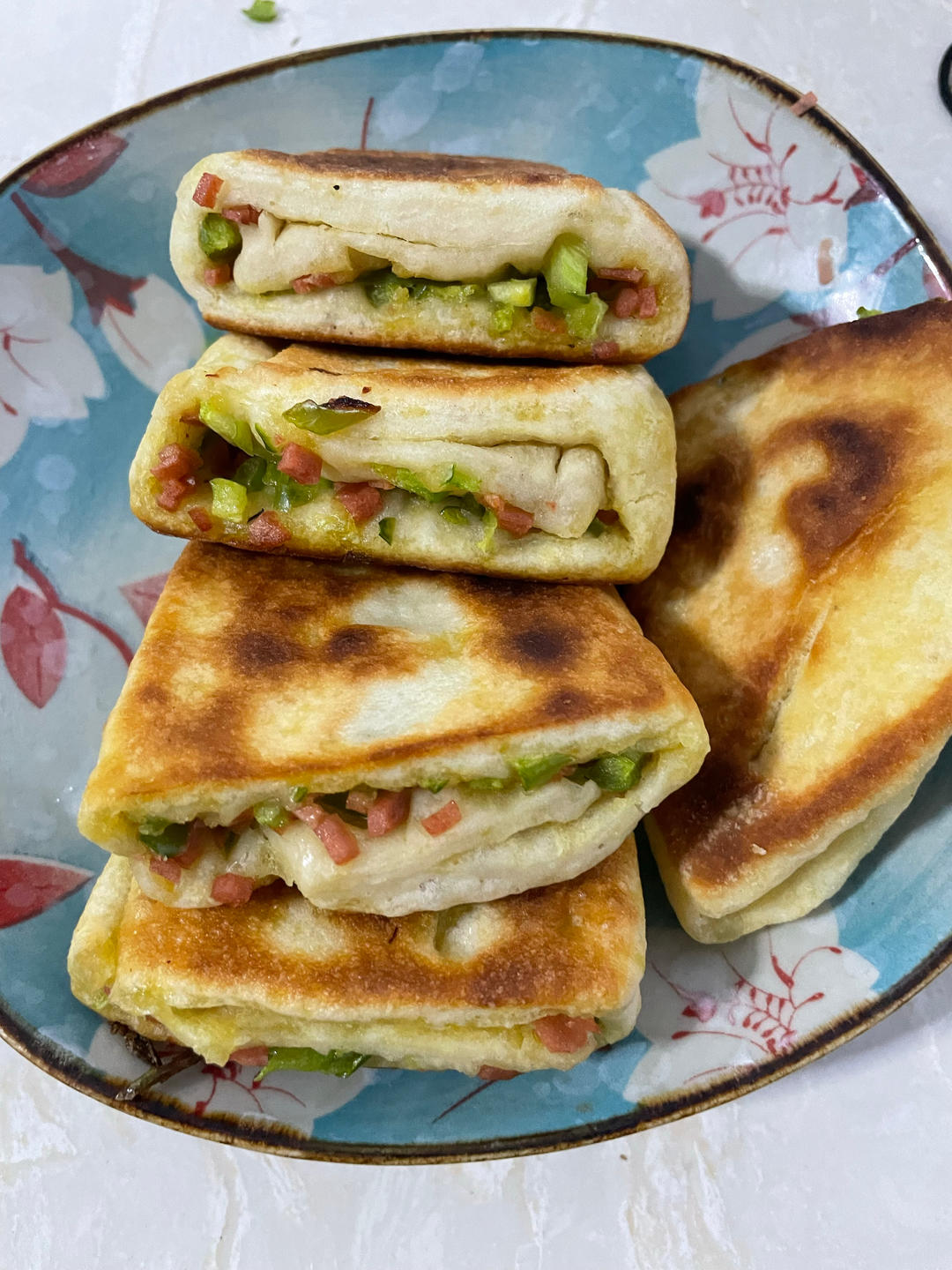 青椒火腿饼