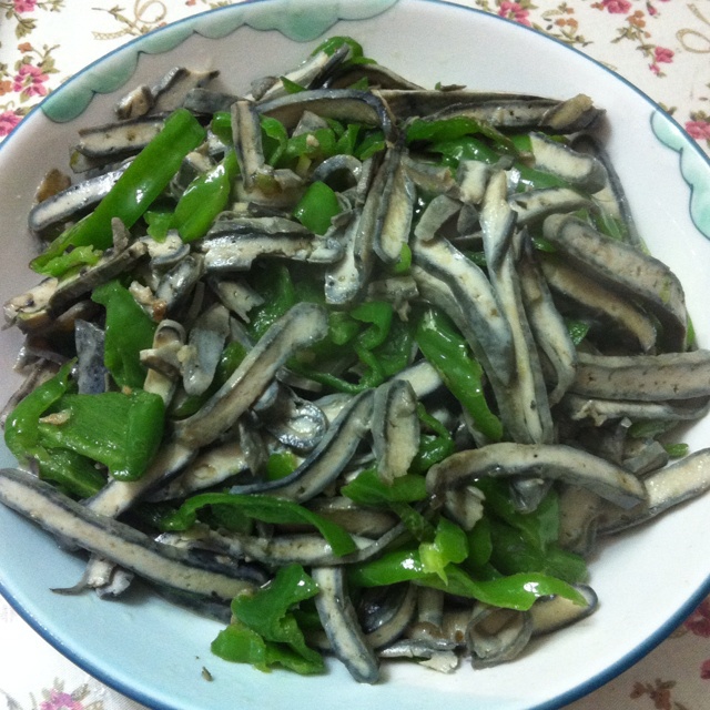 青椒炒白干子