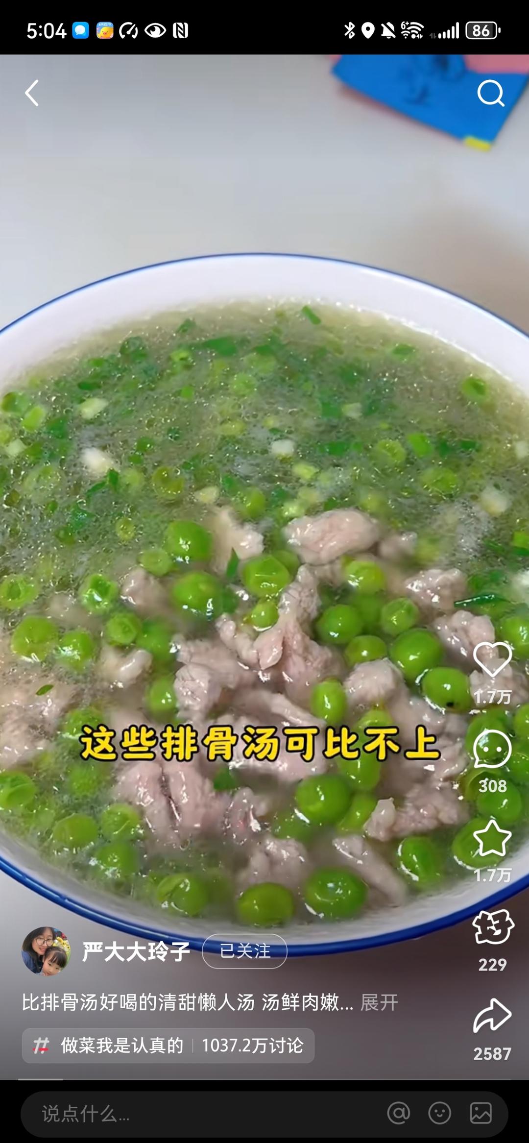 肉片甜豆汤