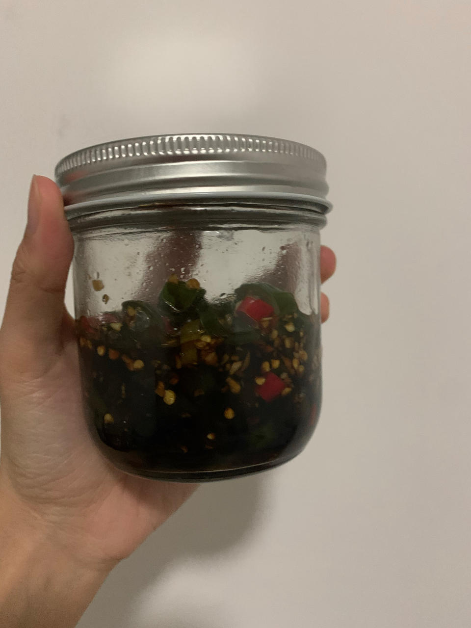 酱醋腌辣椒。非常开胃下饭哦！