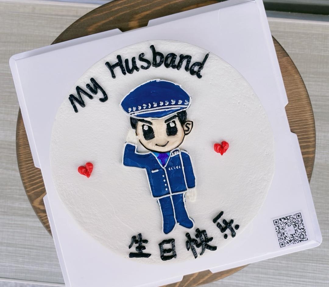 手绘风蛋糕奶油霜