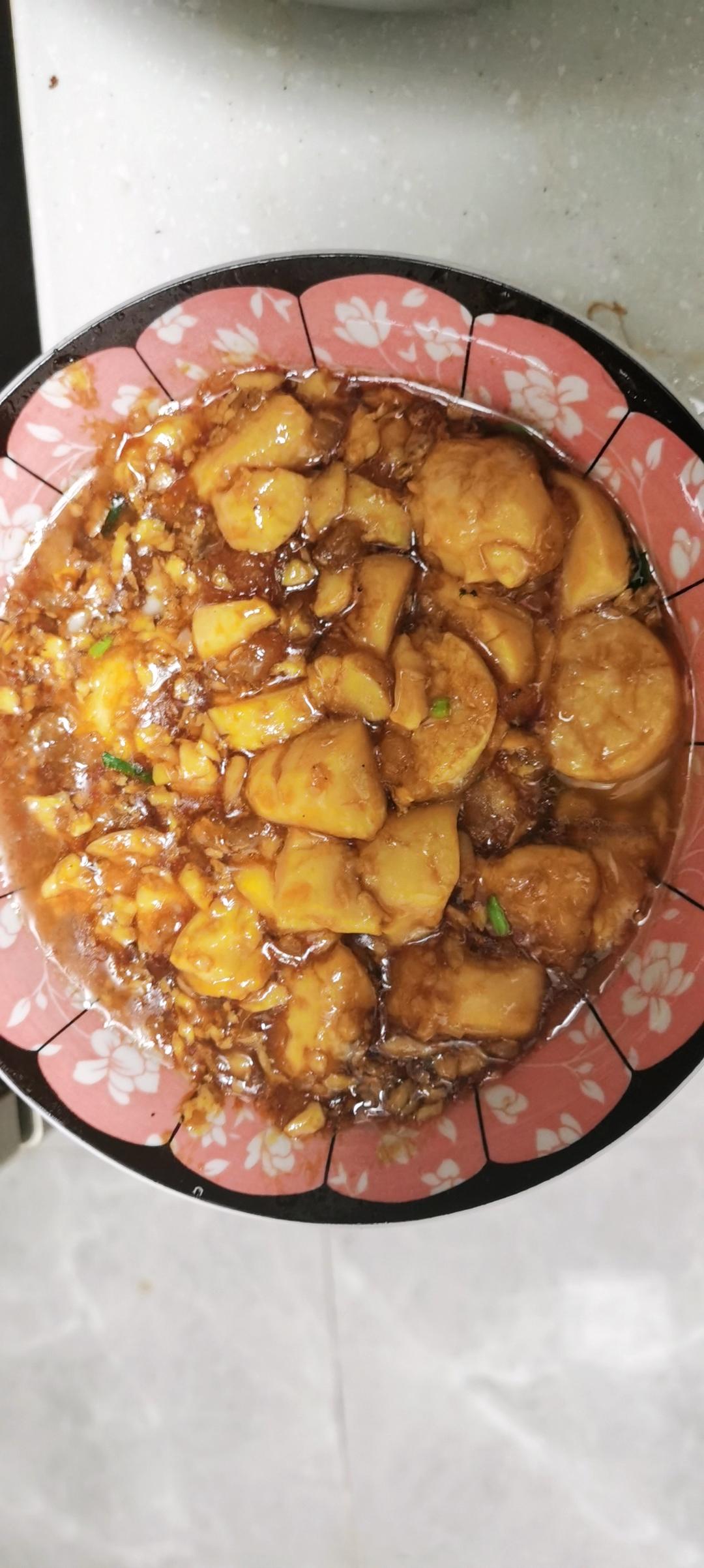 酱汁日本豆腐，炒鸡下饭