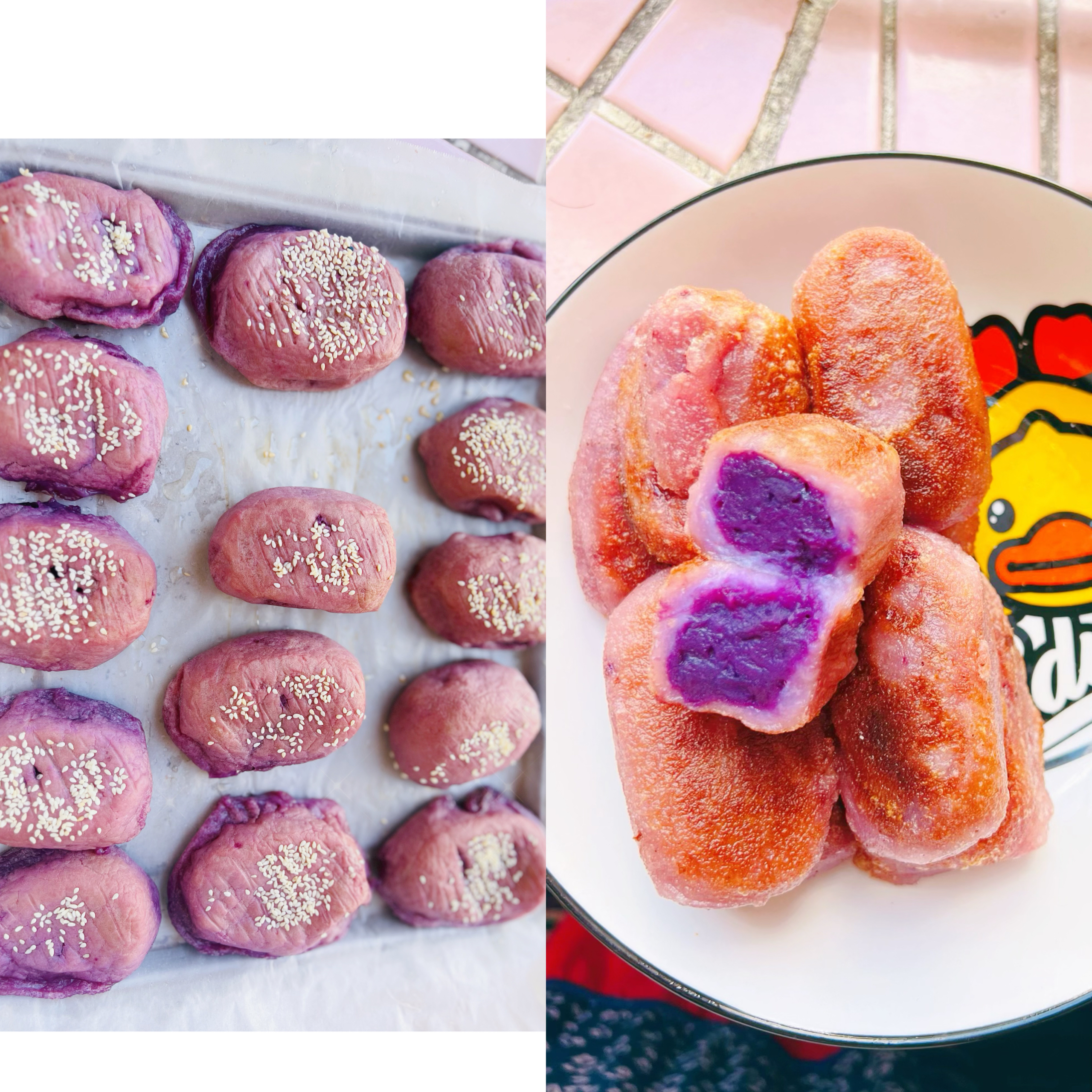 香喷喷-糯叽叽烤紫薯饼🫓的做法