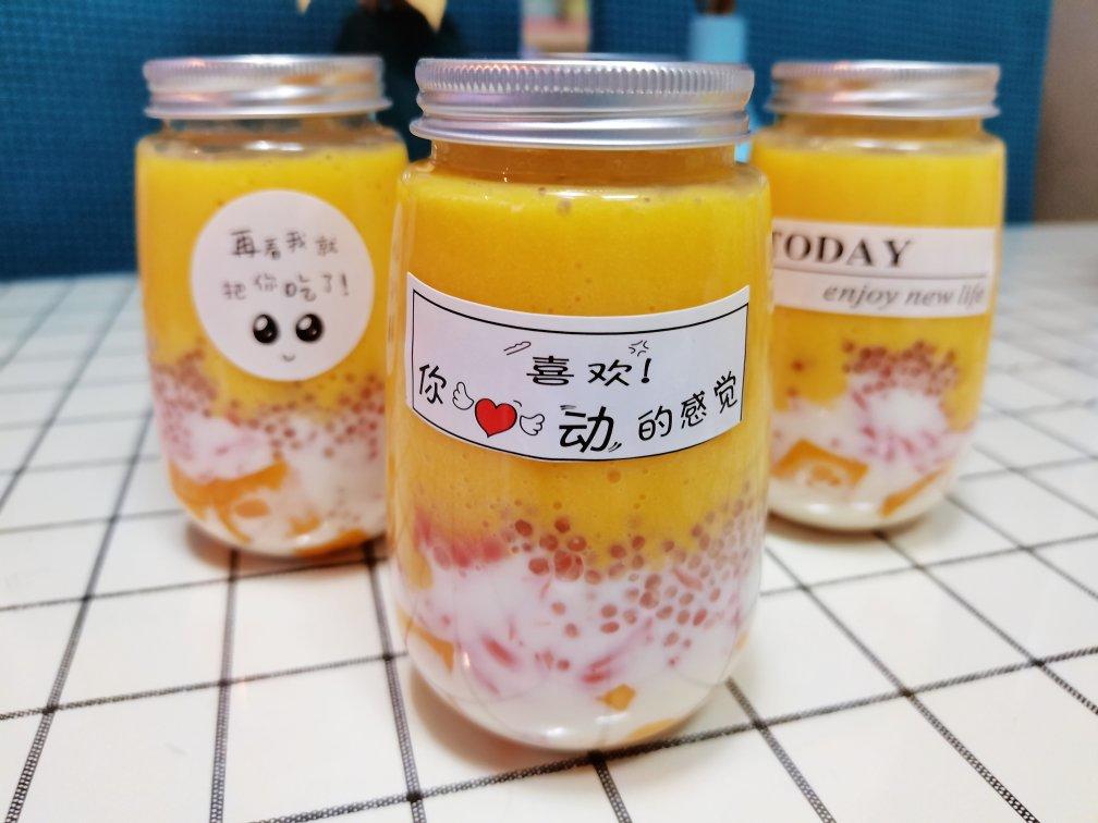 港式甜品——杨枝甘露(芒果西米露)附芒果花切法
