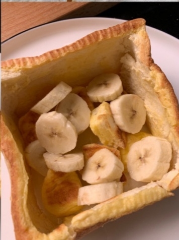 超简单❗️外脆里嫩❗️爆盒香蕉蛋奶土司粒的做法 步骤12