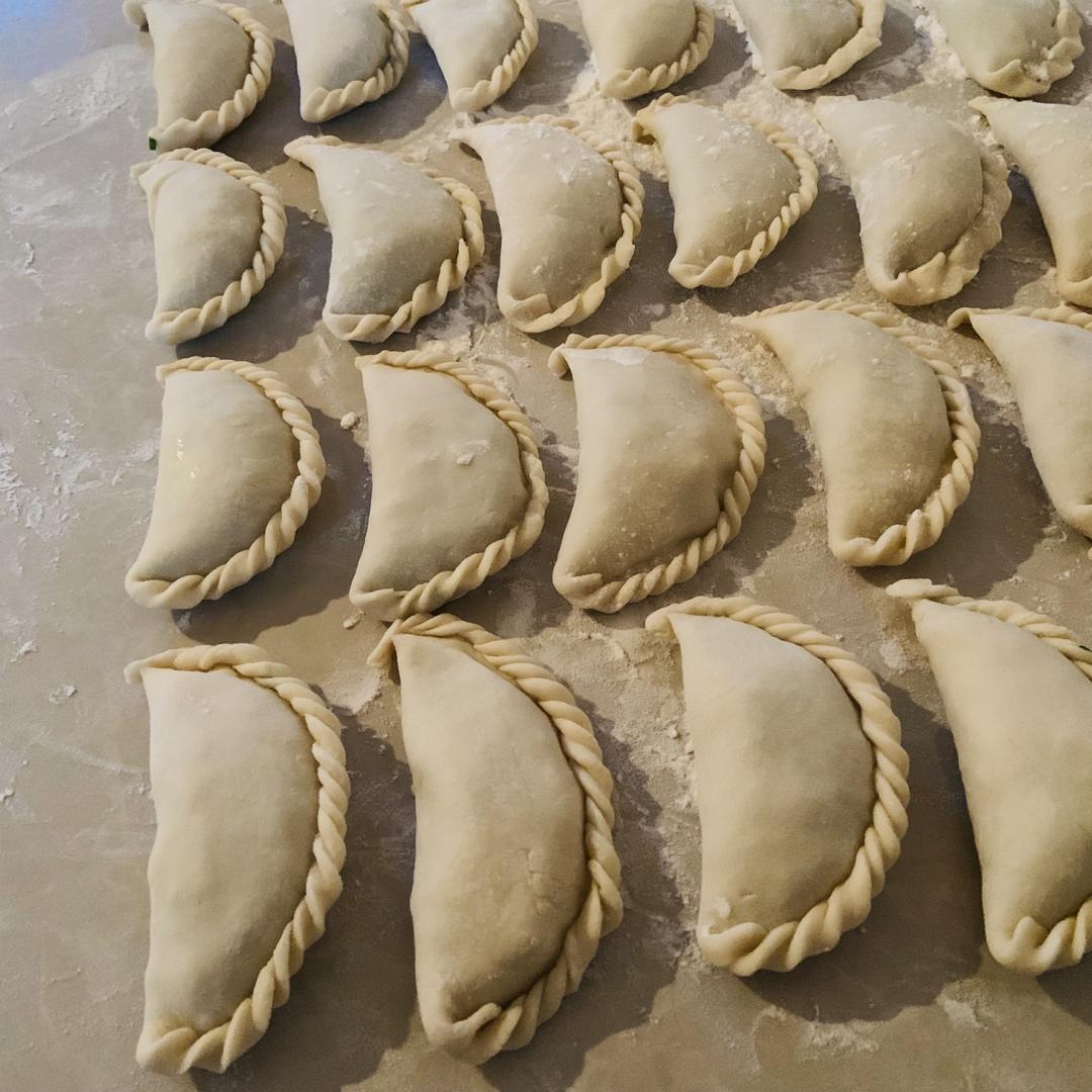 和面不粘手的韭菜盒子（附捏花边）【独家】