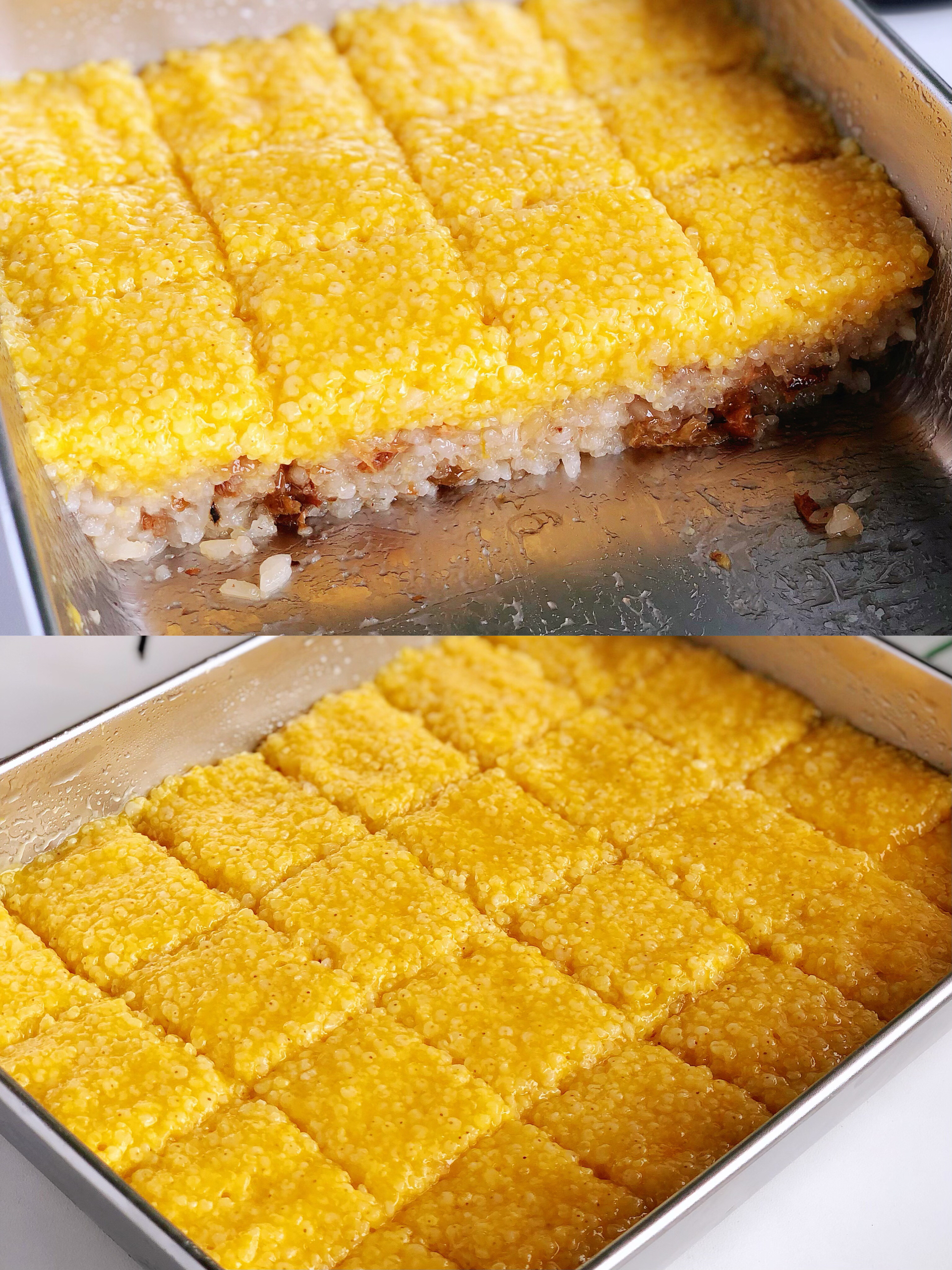 糯叽叽的黄米凉糕零失败做法，配方用量精准黏黏糯糯不甜腻，百分百还原的做法