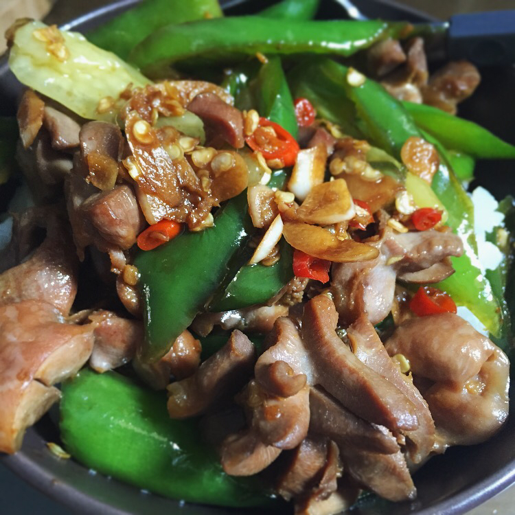 爆炒鸡胗