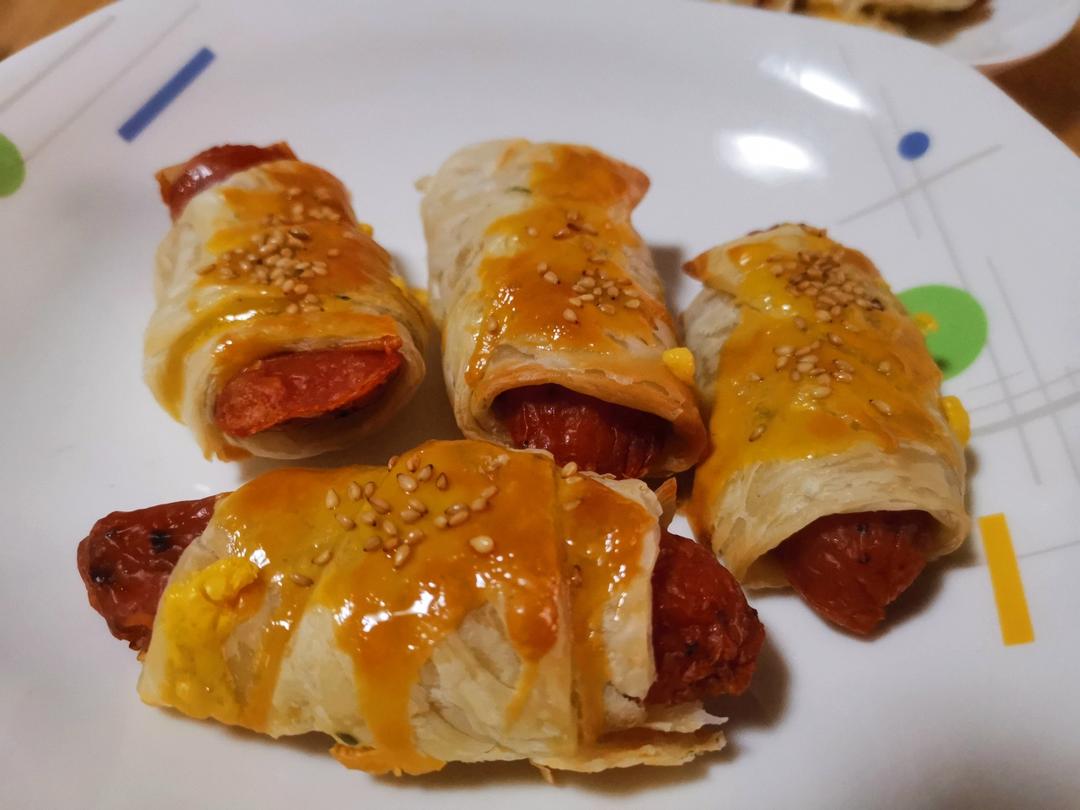 手抓饼香肠卷(空气炸锅版)