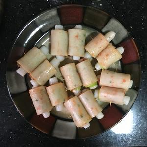 年糕泡菜鱼饼卷的做法 步骤8