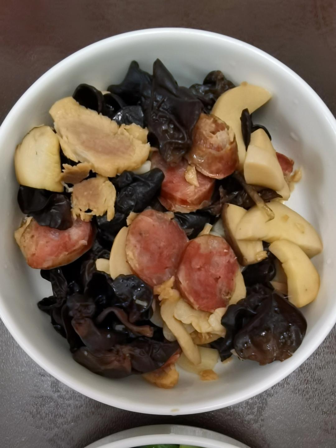 木耳炒杏鲍菇の家常炒菜