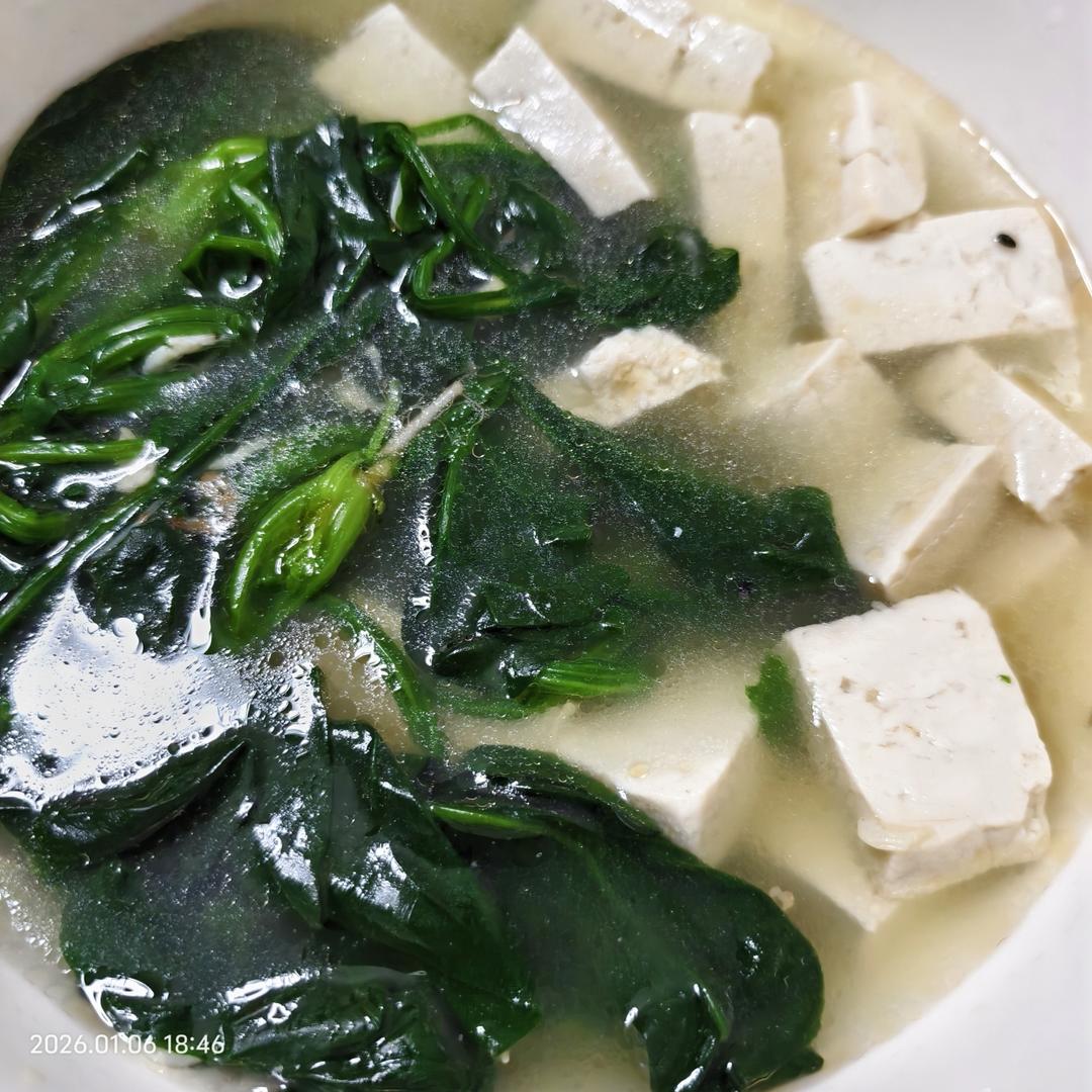 简单菠菜豆腐汤