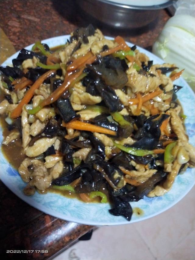 打卡鱼香肉丝