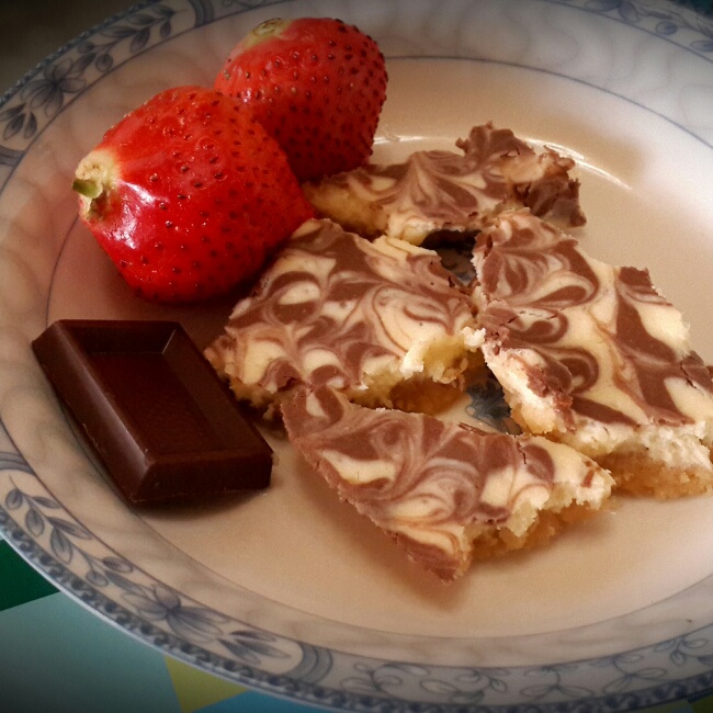 重芝士蛋糕(大理石花纹装饰）