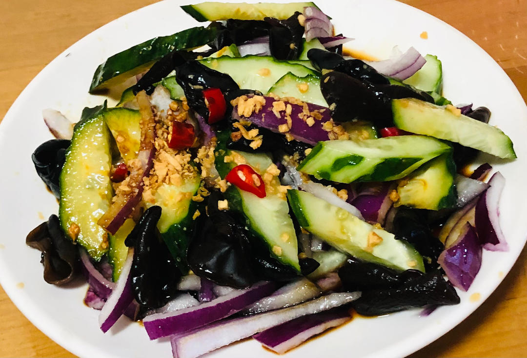 【低脂美味】捞汁黄瓜木耳凉拌菜