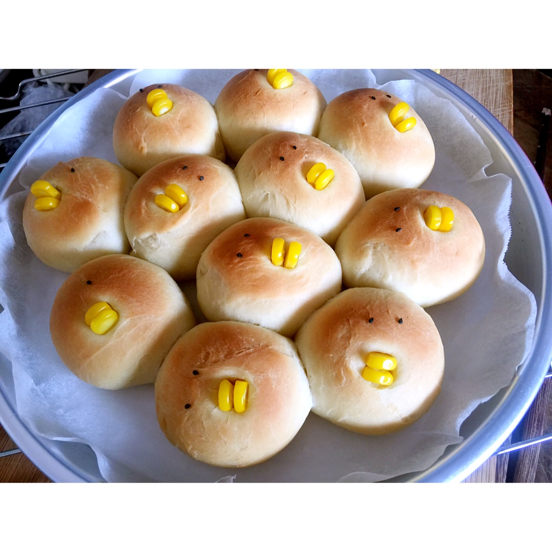 牛掰闪闪做的小鸡餐包