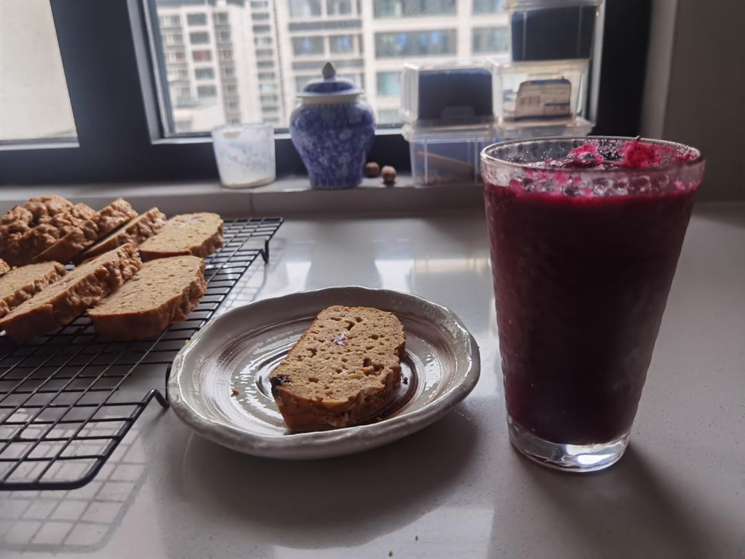 100%全谷物香蕉快手面包丨健康·烘焙