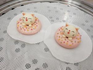 甜甜圈馒头之超喜感猫咪的做法 步骤14